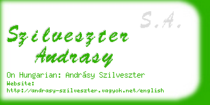 szilveszter andrasy business card