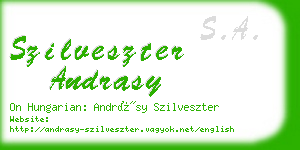 szilveszter andrasy business card